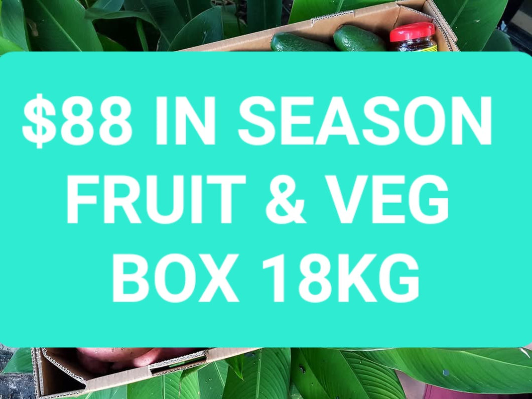 Surprise Fruit & Veg Box (X-Large 18kg) + 6pk eggs & 250g honey